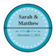 OL158 - 1.5" Circle Perf. Center - Colonial - Azure Wedding Envelope Seal Label