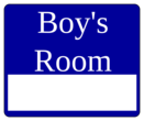 OL150 - 4" x 3.33" - Boys Room