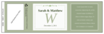 OL5950 - 8" x 2.5" - Colonial - Pistachio 12oz. Water Bottle Label