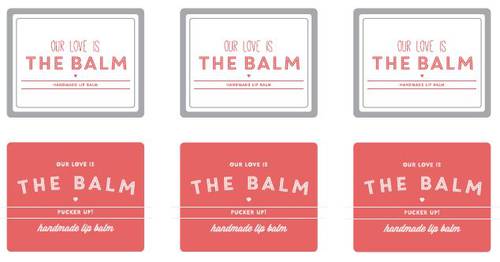 Our Love Is The Balm (Pucker Up) Lip Balm Labels Printable Label