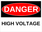 OL175 - 8.5" x 11" - Danger - High Voltage Label