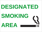 OL175 - 8.5" x 11" - Designated Smoking Area Label