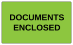 OL6675 - 5" x 3" - Documents Enclosed Label