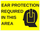 OL175 - 8.5" x 11" - Ear Protection Required in This Area Label