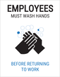 OL175 - 8.5" x 11" - Employees Must Wash Hands Label