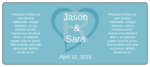 OL5925 - 7" x 3" - Blue Wedding Water Bottle Label