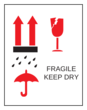 OL750 - 2.83" x 2.2" - Fragile Keep Dry Label