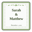 OL3016 - 2" x 2" - Colonial - Pistachio Wedding 2" x 2" Label