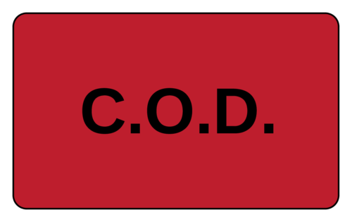 OL1125 - 3.0625" x 1.8375" - C.O.D. - Collect on Delivery Shipping Label