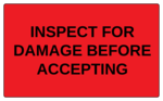 OL6675 - 5" x 3" - Inspect for Damage Before Accepting Label