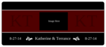 OL5925 - 7" x 3" - Maroon and Black Wedding Wine Bottle Label