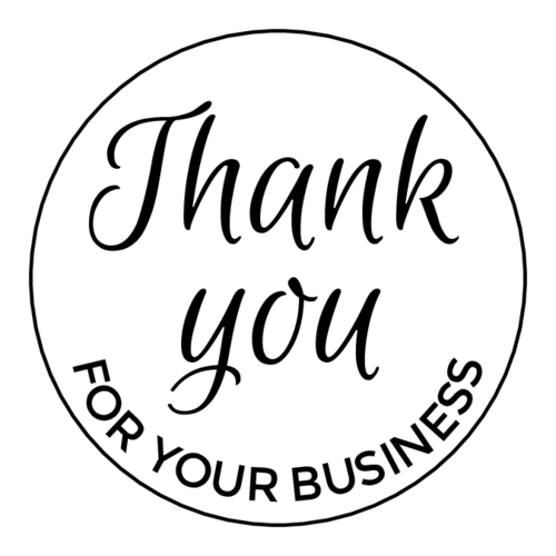 Thank You For Your Business Circle Label Label Templates Business