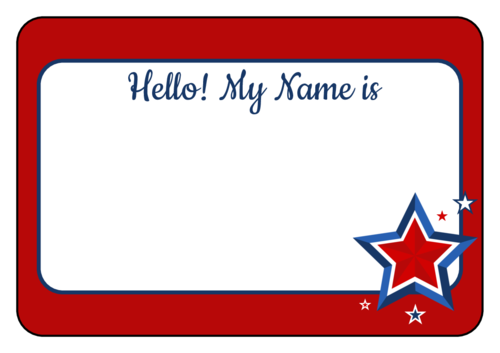 Name Tag Label Templates  Hello My Name is Templates