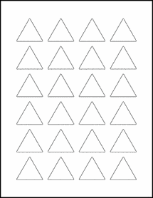 Pastel Pink - 38.1 mm x 32.99 mm Triangle Labels
