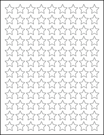 Mini Star Sticker - Star Labels - OL263 - 0.75" x 0.75" Star