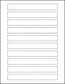 Fluorescent Orange - 6.625" x .75" Labels