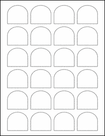 1.65" x 1.5" Arched Labels