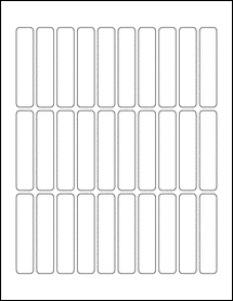 Weatherproof Polyester Laser - 0.625" x 2.9375" Labels