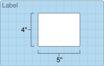 4" x 5" Roll Labels - 3" Core / 8" Outer Diameter