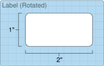 2" x 1" Roll Labels - 1" Core / 4" Outer Diameter