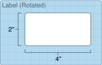 4" x 2" Roll Labels - 1" Core / 4" Outer Diameter