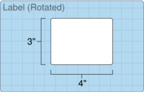 4" x 3" Roll Labels - 1" Core / 4" Outer Diameter