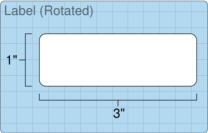 3" x 1" Roll Labels - 1" Core / 4" Outer Diameter