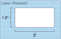 3" x 1.5" Roll Labels - 3" Core / 8" Outer Diameter