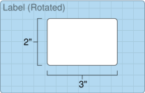3" x 2" Roll Labels - 1" Core / 4" Outer Diameter