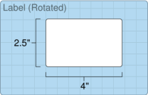 4" x 2.5" Roll Labels - 1" Core / 4" Outer Diameter