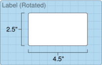4.5" x 2.5" Roll Labels - 1" Core / 4" Outer Diameter