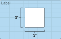 3" x 3" Roll Labels - 3" Core / 8" Outer Diameter
