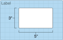 3" x 5" Roll Labels - 1" Core / 4" Outer Diameter
