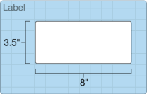 3.5" x 8" Roll Labels - 1" Core / 4" Outer Diameter