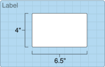 4" x 6.5" Roll Labels - 3" Core / 8" Outer Diameter