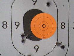 Paper Target Stickers - Orange Shooting Target Patches
