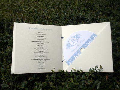  Printed Wedding Programs on We Create Wedding Program Cd Favors Using Your Full Face Cd Labels For