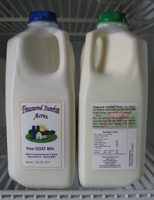 Treasured Sunrise Raw Milk Label
