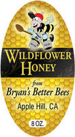 Bryan's Better Bees - honey label