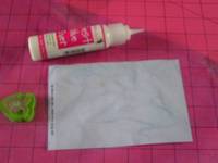 Making Homemade Glue Spots (using recycled address label release paper)