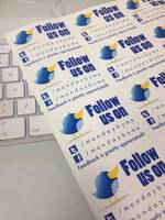 Twitter Follow Us & Thank You Labels From Monday by Me