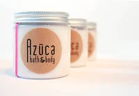 Brown Kraft Labels On Clear Lotion Jar by Azuca Bath & Body