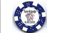 Personalized Poker Chips Wedding Favor Labels