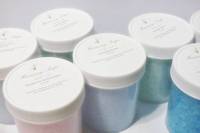 Container Lid Labels for Bath Salt Created by Harmony Soaps