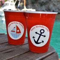 Red Party Cup Stickers by Tickled Plum