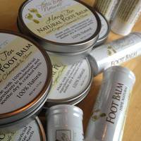 Round Tin Container Labels for Foot Balm