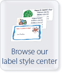 Check out all the different styles we provide in our label style center.