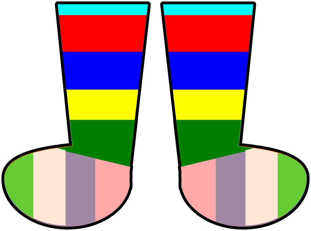 Onlinelabels Clip Art Rainbow Socks