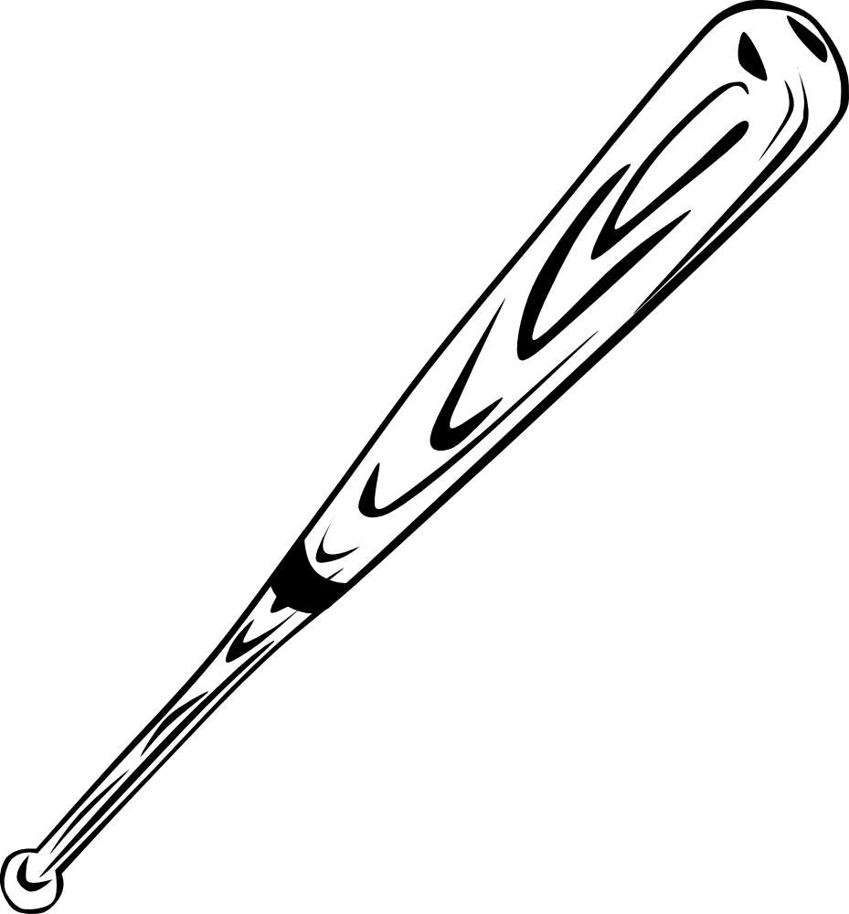 OnlineLabels Clip Art - Baseball Bat