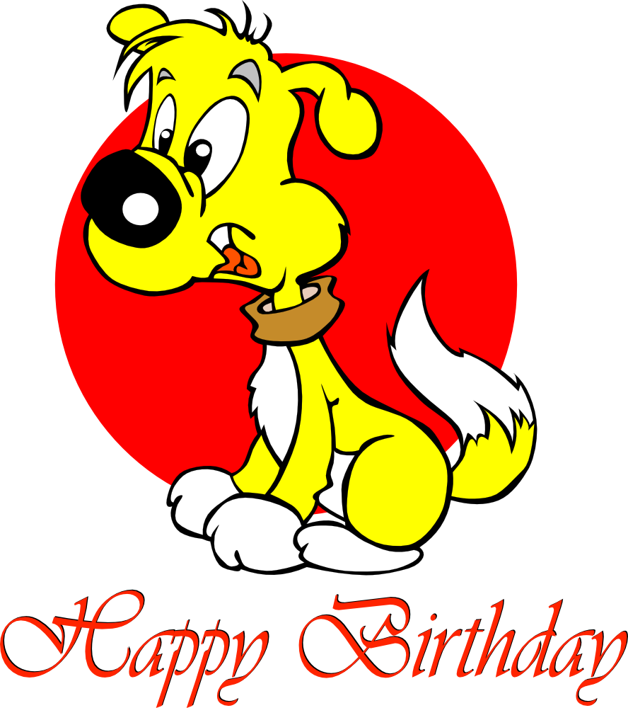 free happy birthday clip art with dogs - photo #4
